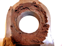 Example of corrosion by carbon dioxide