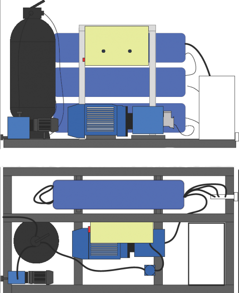 Emergency seawater desalination units